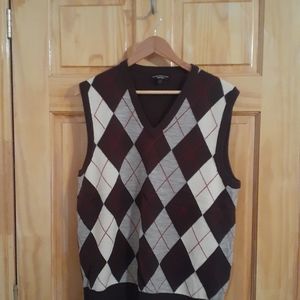 Men's wool argyle VEST
